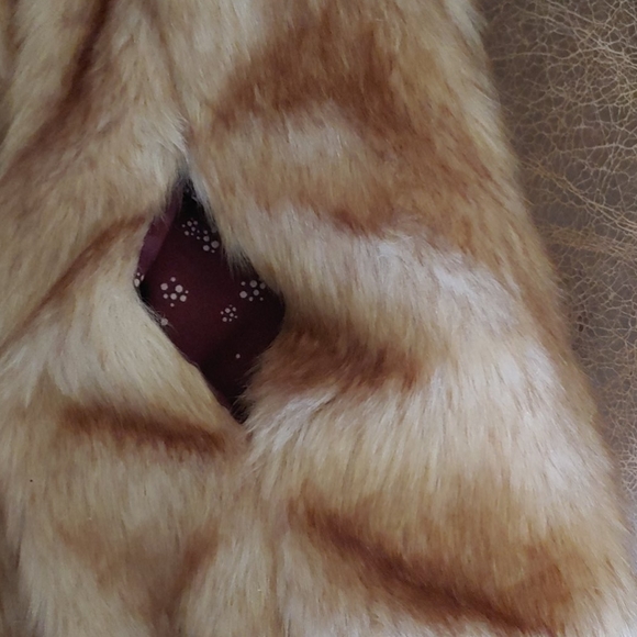 Zara Faux Fur Sleeveless Zippered Vest - Picture 4 of 5